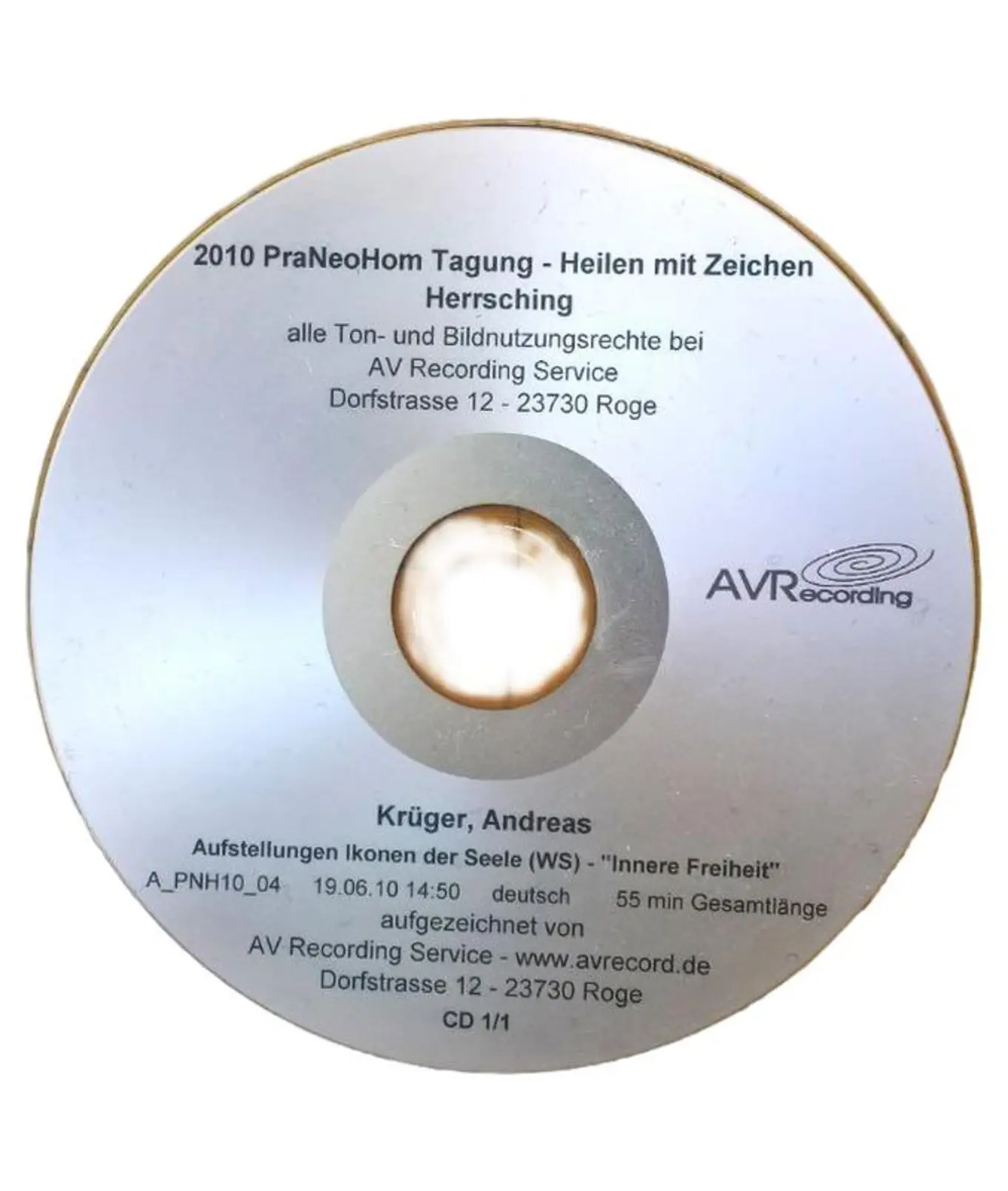 PraNeoHom Tagung 2010 Herrsching Heilen mit Zeichen Andreas Krüger Hörbuch CD