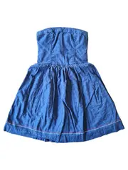 Vorschaubild 1 von Sommerkleid Damen Gr. M Blau Casual Trägerlos