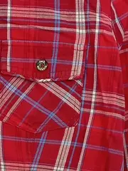 Vorschaubild 3 von Damen Karo Freizeithemd Rot Gr. 36/S Langarm Baumwolle
