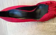 Vorschaubild 3 von Pumps Elegant Rot Textil Schleife High Heels Party Gr. 37