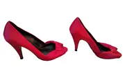 Vorschaubild 1 von Pumps Elegant Rot Textil Schleife High Heels Party Gr. 37