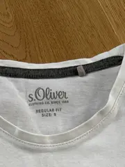 Vorschaubild 4 von Herren T-Shirt Weiß Gr. 46/S Casual Logo-Print Baumwolle