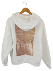 Vorschaubild 2 von Damen Kapuzenpullover Weiß Einheitsgröße Casual Hoodie mit Print