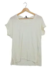 Vorschaubild 1 von Damen T-Shirt Leinen Gr. M Beige Basic Kurzarm