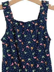 Vorschaubild 3 von Mädchen Sommerkleid Gr. 104 Blau Delfin Palmen Print Casual