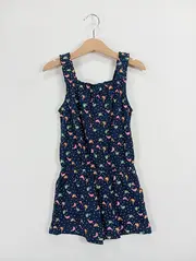 Vorschaubild 2 von Mädchen Sommerkleid Gr. 104 Blau Delfin Palmen Print Casual
