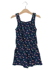 Vorschaubild 1 von Mädchen Sommerkleid Gr. 104 Blau Delfin Palmen Print Casual