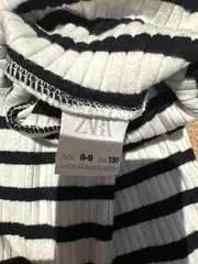 Vorschaubild 2 von Kinder Rollkragenpullover gestreift Gr. 130/128 Weiß Schwarz Maritim