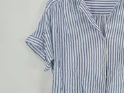 Vorschaubild 2 von Damen Hemdbluse M gestreift blau weiß Schleife Casual