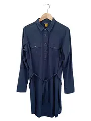 Vorschaubild 1 von Damen Blusenkleid Hemdblusenkleid Gr. 40/L Blau Klassisch Elegant