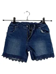 Vorschaubild 1 von Jeans Shorts Mädchen Gr. 152 Denim Spitze Blau