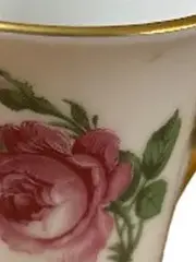 Vorschaubild 3 von Tasse Elegant Rosen Blumenmuster Weiß 6 cm Vintage