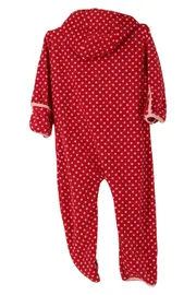 Vorschaubild 2 von Kinder Einteiler Gr. 92 Rot Punkte Overall Strampler Kapuze