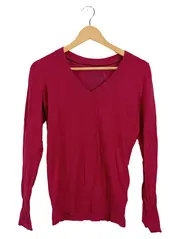 Vorschaubild 1 von Damen Pullover V-Ausschnitt Rot Gr. S