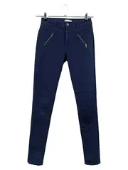 Vorschaubild 1 von Damen Jeans Slim Fit Blau Gr. 34 Punkte Reißverschluss-Details