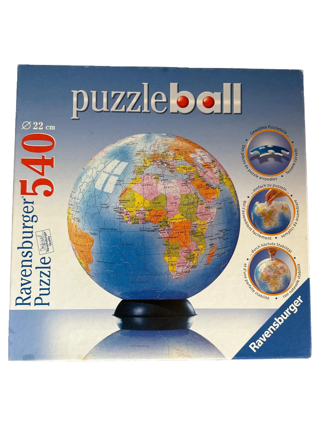 RAVENSBURGER Puzzleball 540 Teile Weltkarte 3D Puzzle ab 10 Jahre