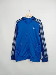 Vorschaubild 2 von Trainingsjacke Herren Blau XL Sport Kapuze Polyester