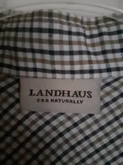 Vorschaubild 5 von Landhaus Trachtenbluse Damen Gr. 40 kariert beige Langarm