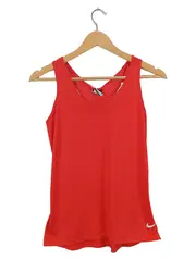 Vorschaubild 1 von Damen Sportshirt Rot M 38 Lochmuster Ärmellos Polyester