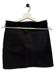 Vorschaubild 2 von Damen Jeansrock Minirock Schwarz Gr. 38 Baumwolle Casual