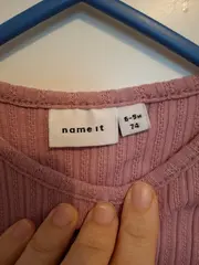 Vorschaubild 4 von Strickkleid Mädchen Rosa Gr. 74 Rippstrick Baumwolle Freizeitkleid