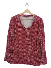 Vorschaubild 1 von Damen Bluse Rot Muster Casual Gr. 44/46 Langarm
