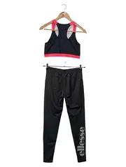 Vorschaubild 2 von Damen Trainingsanzug Gr. 40/L Schwarz Sportlich Logo-Print