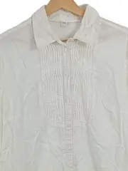 Vorschaubild 3 von Damen Hemdbluse Business Langarm Weiß Gr. 44/XXL Baumwolle