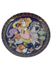 Vorschaubild 1 von Wandteller Aladin und die Wunderlampe IX Blau Keramik 16 cm Klassisch