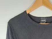 Vorschaubild 2 von Herren Pullover Basic Grau Langarm Rundhals Baumwolle Gr. S