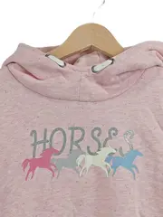 Vorschaubild 2 von Kapuzenpullover Mädchen Rosa Gr. 158/164 Pferde Print