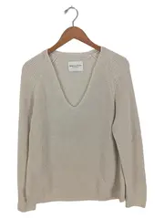 Vorschaubild 1 von Damen Pullover Gr. 42/XL Beige Casual Rippstrick