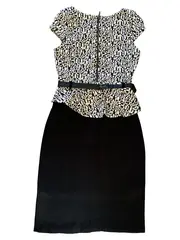 Vorschaubild 4 von Damen Etuikleid Gr. 36/S Schwarz Geometrisch Elegant Business