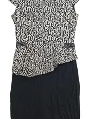 Vorschaubild 6 von Damen Etuikleid Gr. 36/S Schwarz Geometrisch Elegant Business