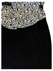 Vorschaubild 5 von Damen Etuikleid Gr. 36/S Schwarz Geometrisch Elegant Business