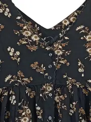 Vorschaubild 5 von Damen Freizeitkleid Blumenmuster Viskose Gr. 36/S