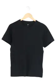 Vorschaubild 1 von T-Shirt Damen Gr. 32/XXS Schwarz Basic Casual Baumwolle