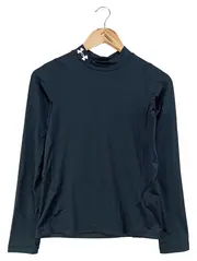 Vorschaubild 1 von Sport Shirt Kinder 152 Schwarz Langarm Logo-Print Funktionsshirt