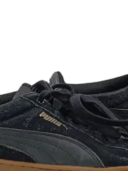 Vorschaubild 4 von Suede Platform Sneaker Damen Wildleder Schwarz Schnürung Gr. 39