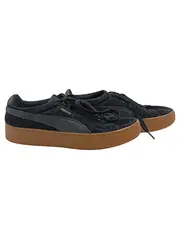 Vorschaubild 1 von Suede Platform Sneaker Damen Wildleder Schwarz Schnürung Gr. 39