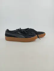 Vorschaubild 2 von Suede Platform Sneaker Damen Wildleder Schwarz Schnürung Gr. 39