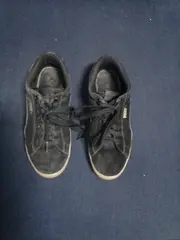 Vorschaubild 3 von Suede Platform Sneaker Damen Wildleder Schwarz Schnürung Gr. 39