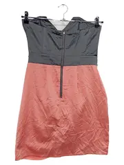 Vorschaubild 2 von Cocktailkleid Damen 38/M Rosa Grau Bandeau Elegant Strass