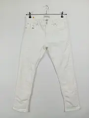 Vorschaubild 2 von Jeans Hose Herren Slim Fit Weiß 30x32