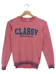 Vorschaubild 1 von Pullover Kinder 152 Rosa Sweatshirt Streetwear Logo-Print