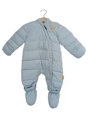 Vorschaubild 1 von Baby Schneeanzug Overall Gr. 62 Blau Kapuze Teddy-Applikation
