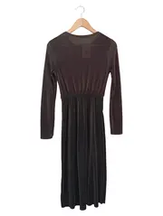 Vorschaubild 2 von Strickkleid Damen 36/S Schwarz Rippstrick Elegant Midi
