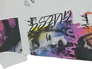 Vorschaubild 2 von T-Shirt Kinder Gr. 140 Weiß Streetwear Grafisch Strasssteine