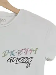 Vorschaubild 3 von T-Shirt Kinder Gr. 140 Weiß Streetwear Grafisch Strasssteine