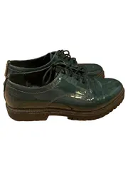 Vorschaubild 2 von Damen Schnürschuhe Gr. 39 Grün Lackleder Derby Business